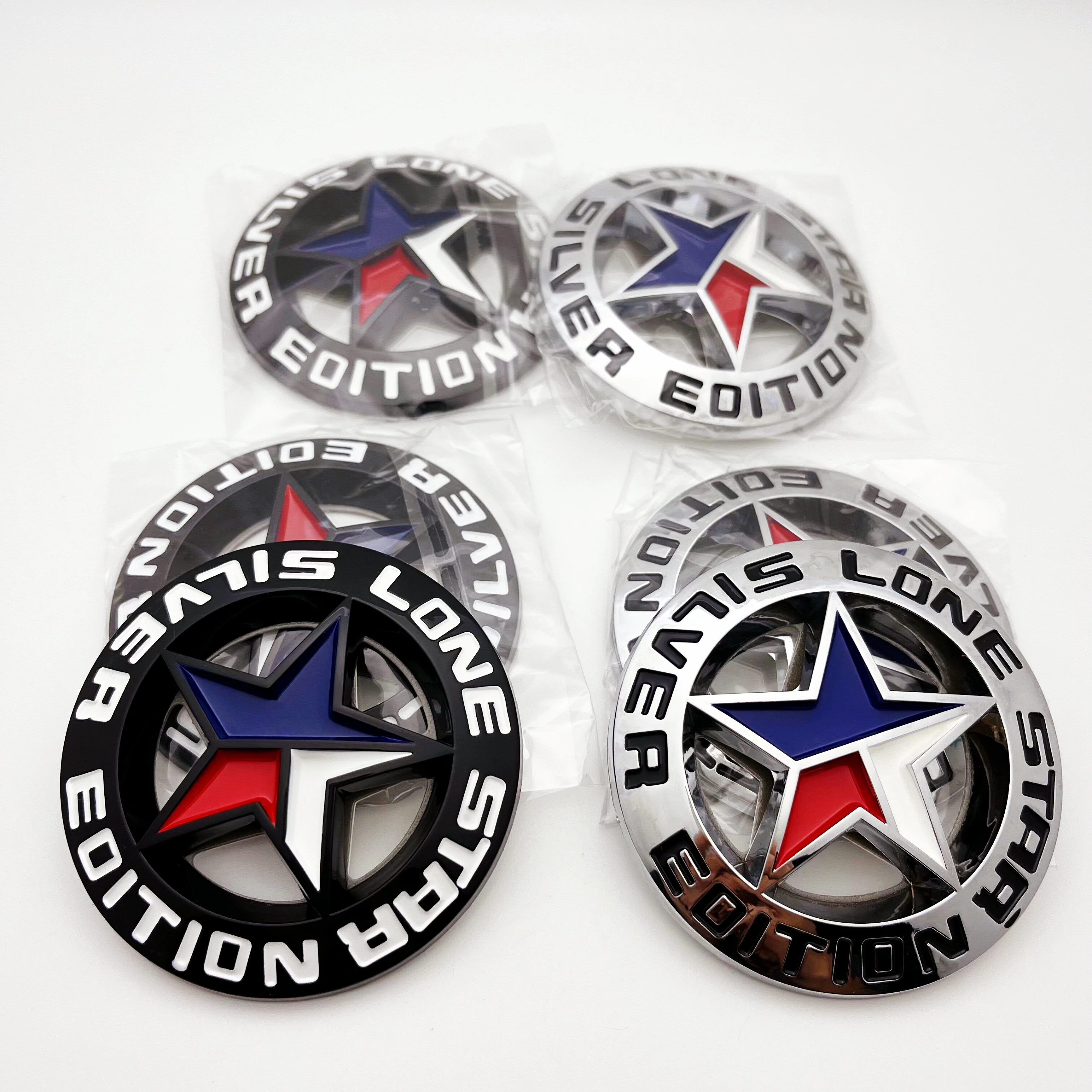 1 pçs/set 3D ABS Emblema Apto Para Lone Star Texas Off-Road Acessórios Modificados Logotipo Do Carro Emblema LoneStar EDITION Metal Adesivos de Carro