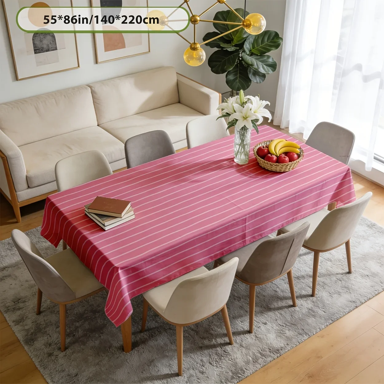 Tablecloth, durable polyester fabric, suitable for decoration on Valentine's Day, Saint Patrick's Day, Carnival, and Easterxzj