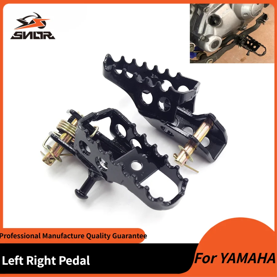 

SNOR подножки для мотоцикла, подножки, левая и правая педаль с пружиной для YAMAHA TRICKER TTR WR XG XT YZ 80 90 250 490, внедорожные