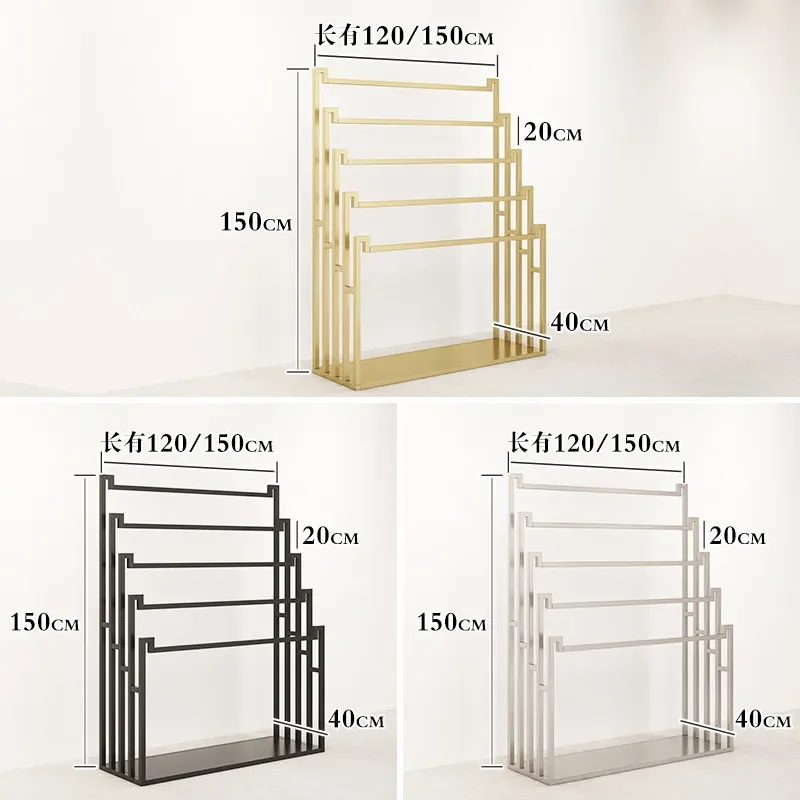 

GoldenScarf Storage Rack Fabric Display Rack Floor-to-ceiling Silk Scarf Rack Multifunctional Clothing Store Pants Displaywomen'