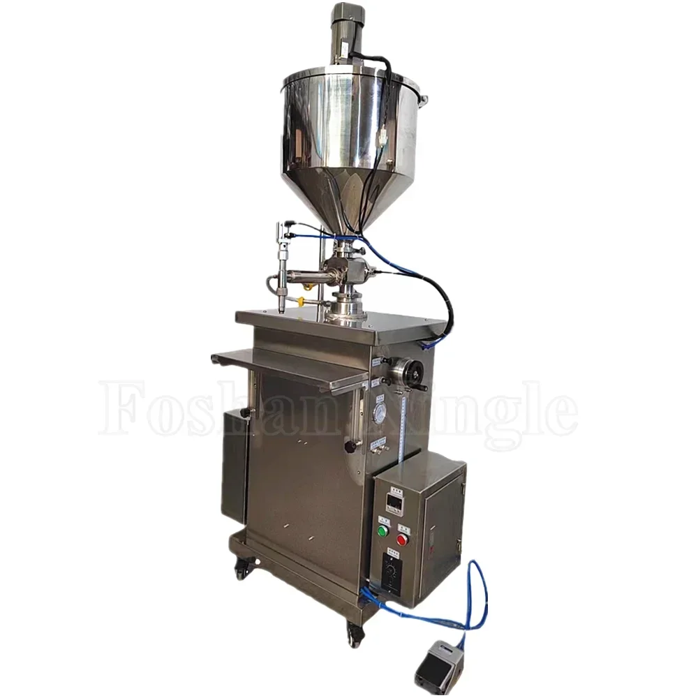 High Efficiency Vial Stir Olive Oil With Hopper Heating Mixing From Factory Direct Supply Semi Automatic Filling Machine