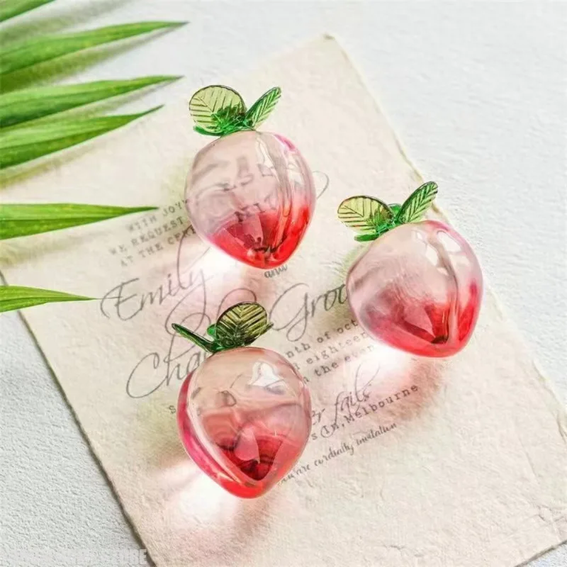 Colors Crystal fruit Paperweight with Diamond Natural Stone Glass Crafts Souvenir Home Decor Table Ornament Fruit Figurines Gift