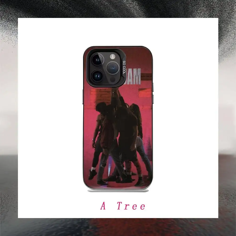 P-Pearl Band J-Jam Phone Case For IPhone 16 17 15 14 12 13 Pro Max Black Color Shockproof Cover