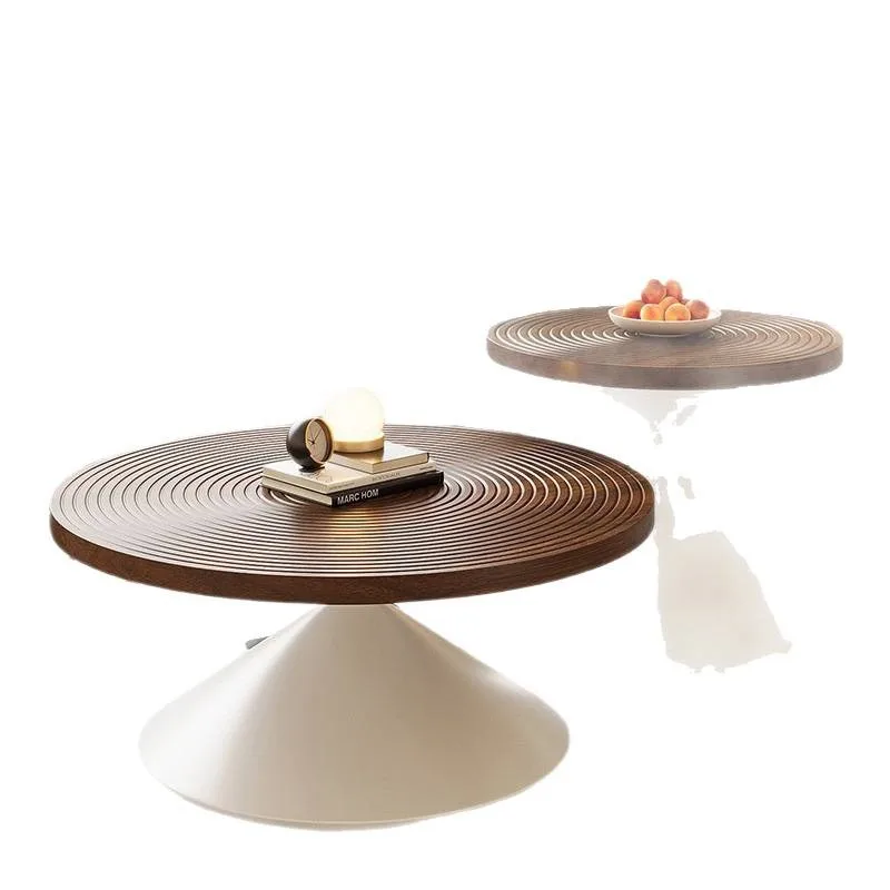 Round coffee table living room home 2026 new minimalist medieval carbon steel