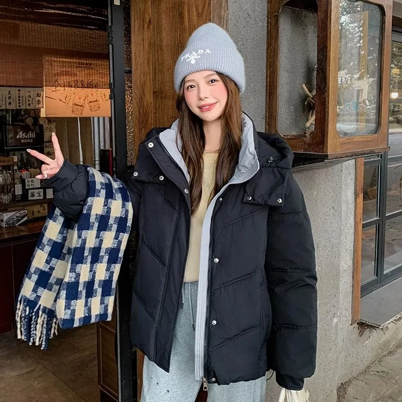 Short Down Jacket For Women In Winter 2025 New White Duck Down Loose Small And Thick Western Style Coat Down Jacket Beige Black
