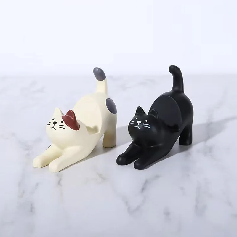 

​​Stretching Cat Phone Stand, Cute Desktop Decor for Lazy Binge-Watching