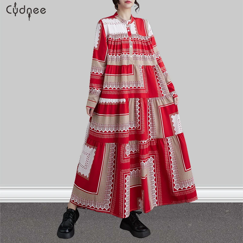 Long Sleeves National Ensemble Women's Dress with Emblematic Symbols National Colors and Iconic Heritage Motifs