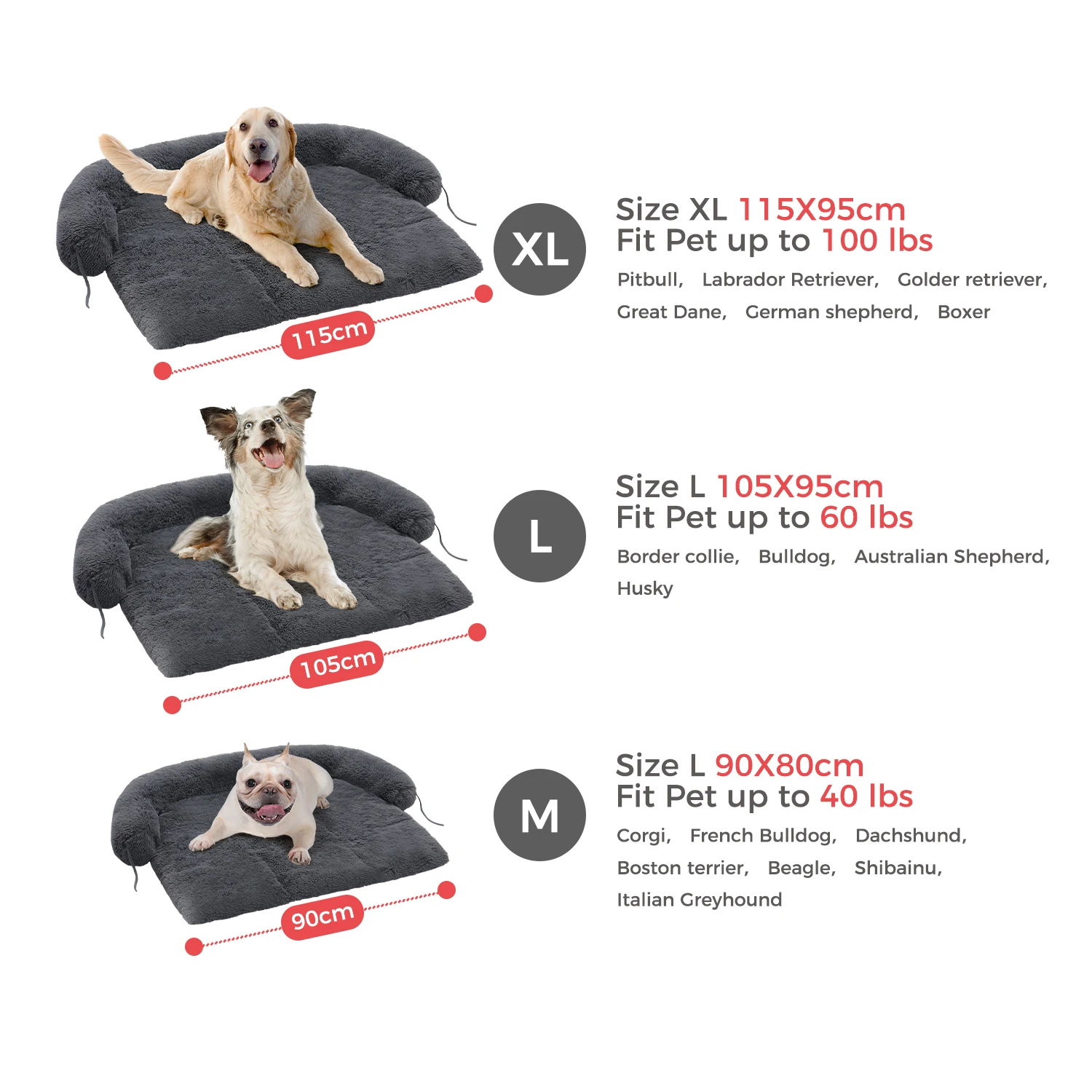 Pluizig hondenbed Mat Hond Kat Bank Winter Warm Huisdierdeken Slaapbed voor hond Draagbaar hondenhuis Wasbaar huisdier Kennel Puppy Pad