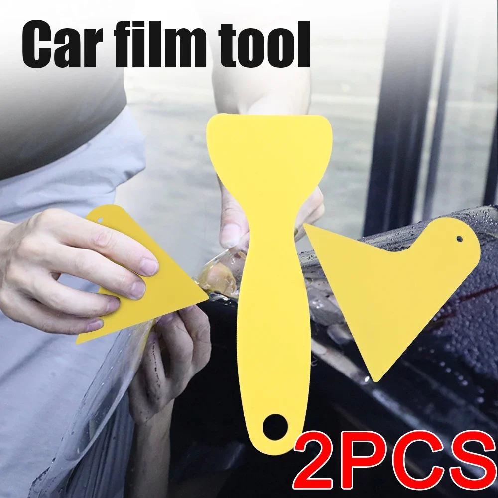 Yellow Scraper Car Film Application Tools Universal Auto Film Wrap Tint Tinted Sticker Scraper Hard Sticker Smooth Squeegee Kit