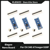 ELEGOO Nano Board CH 340/ATmega+328P Without USB Cable, Compatible with Arduino Nano V3.0 (Nano x 3 Without Cable)