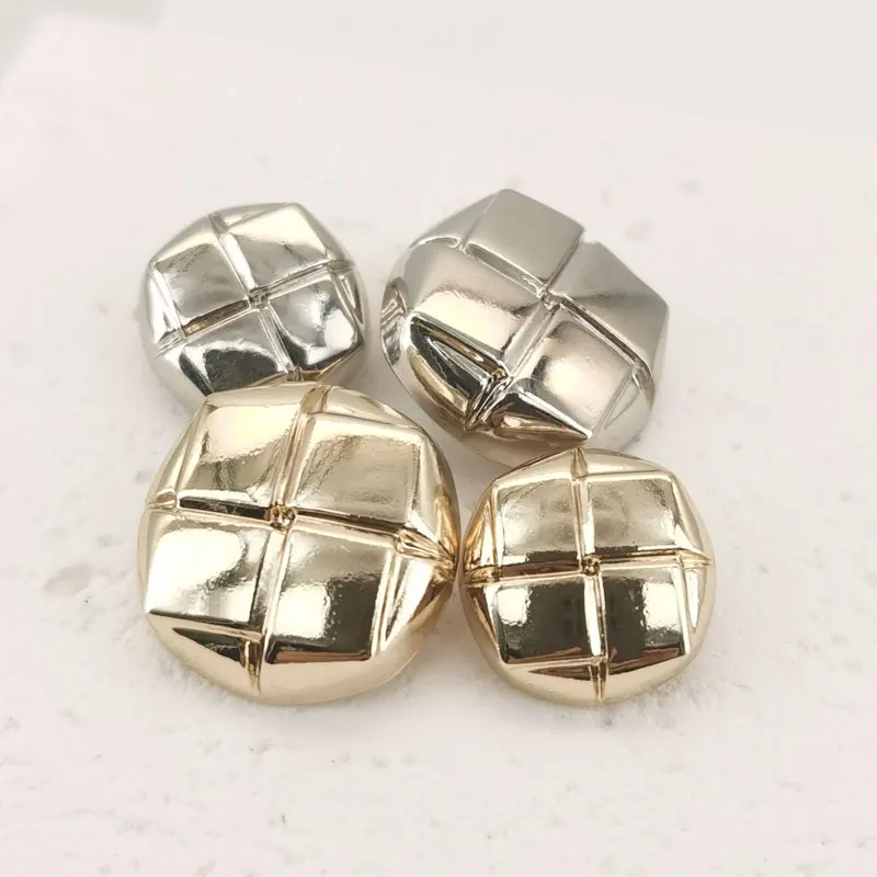 Glatt und glänzend gold silber metall knöpfe luxus accessoires diy näh knopf frauen mantel mode handgemachtes handwerk dekorativ