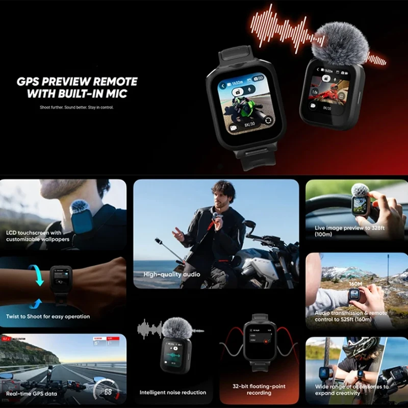 For GPS Remote Controller Stable Connection Supports Radio with Built-in Mic for X5/AcePro2-ELEC