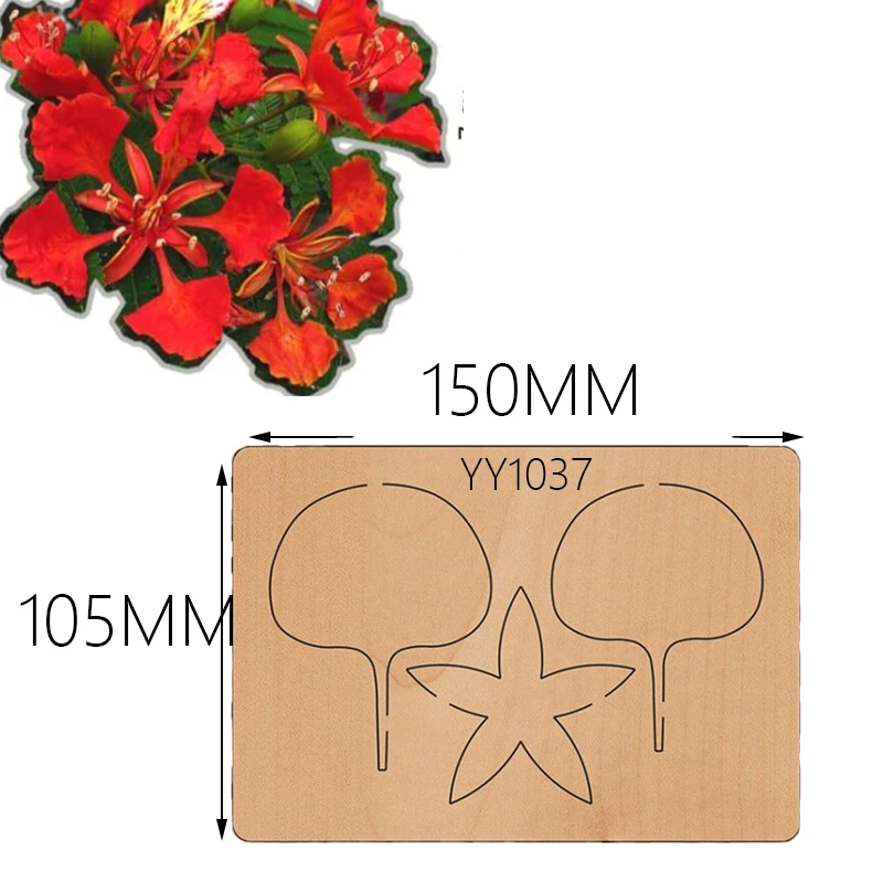 

Wooden Die-cutting Clipboard Craft Knife Die Flower Wooden Die Yy-1037 Is Compatible With Most Manual Die Cutting