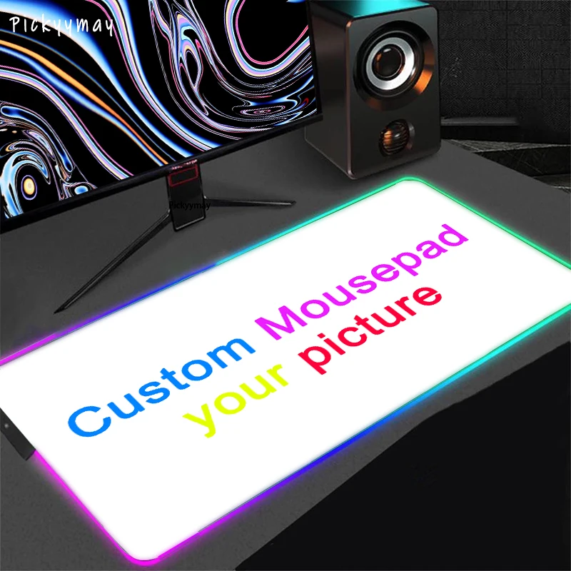 Diy grande led tapete de mesa xxl computador rgb mousepad estilo punk backlight teclado tapete mesa jogos mouse pad mausepad personalizado