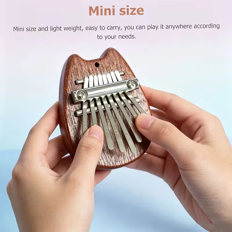 8-Key Mini Kalimba (Thumb Piano) –Portable Instrument for Beginners;Exquisite Design,Doubles as a Musical Accessory/Pendant Gift