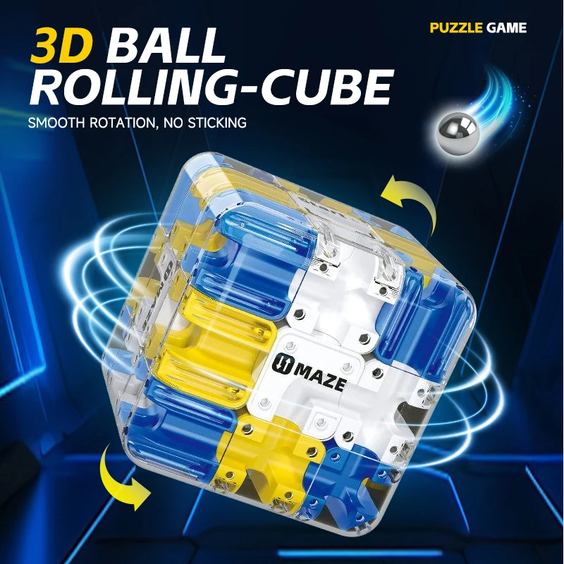 3D 迷路マジックキューブそわそわおもちゃ子供迷路クリエイティブパズルインテリジェンスキューブ論理的思考抗ストレス教育玩具