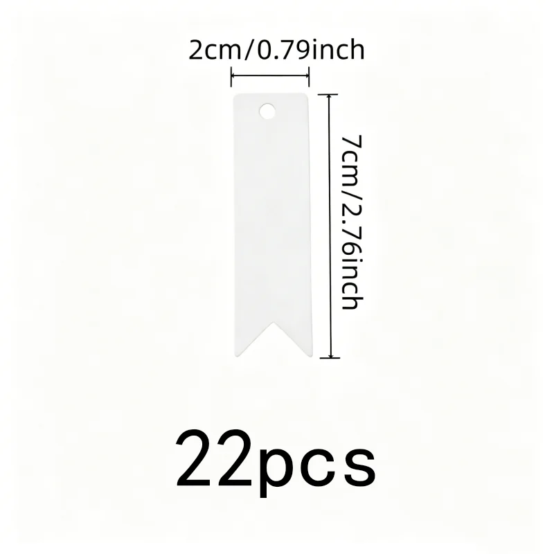 22 pcs Blank Gift Tags, Blank Smooth Surface, suitable for Gift Wrapping Decoration, Pre-Punched Hanging Hole
