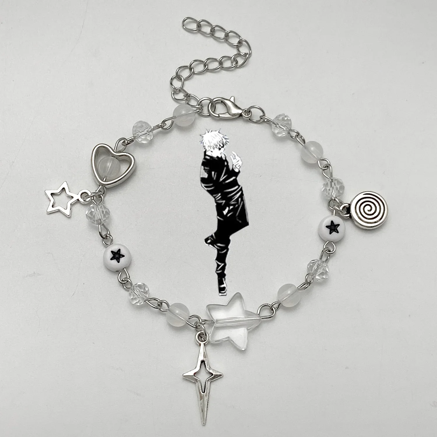 Fashion Anime Beads Star Couple Bracelet for Women Men Charm Cat Sun Heart Moon Handmade Friend Bracelet Jewelry Friendship Gift