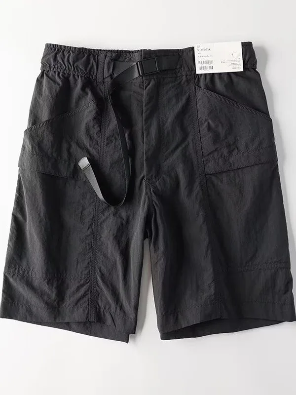 

Qui Dry Outdoor Workwear orts Men's Summer Dirt Resistant Wearable Five-Quarter Length Casual Pants Straight Leg Fit