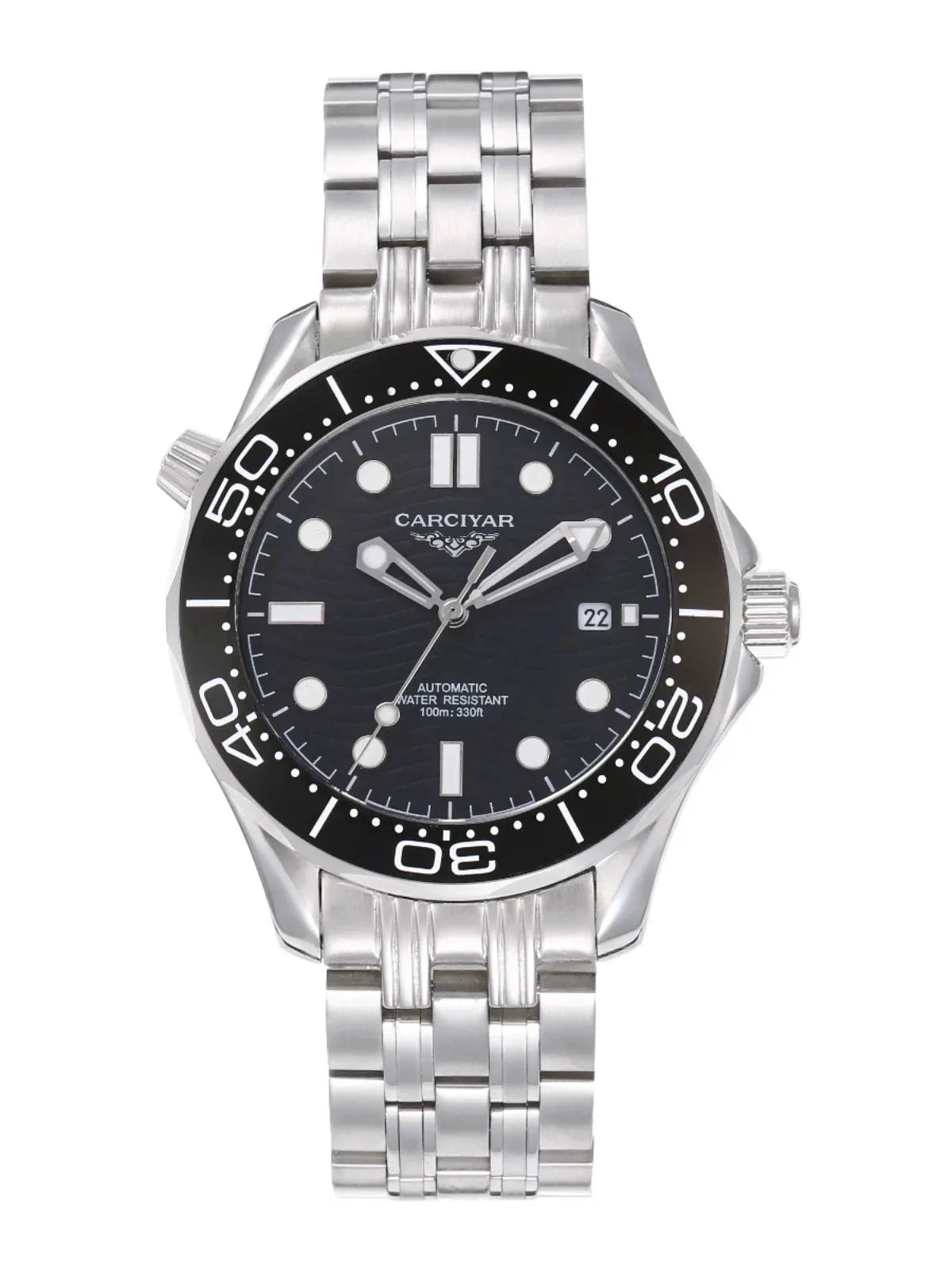 

2 CARCIYAR Casual Automatic Mechanical Men’s Calendar Watch – Full-featured, Large Dial, Stainless Steel, Water-resistant