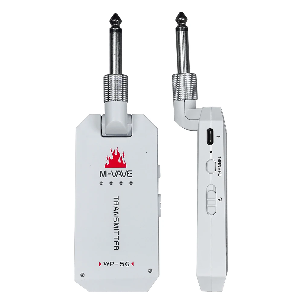 M-VAVE WP-5G 5.8G Wireless Guitar System Rechargeable Audio Transmitter Receiver Guitar Amplifier Type-C Cable Ideal for Guitar