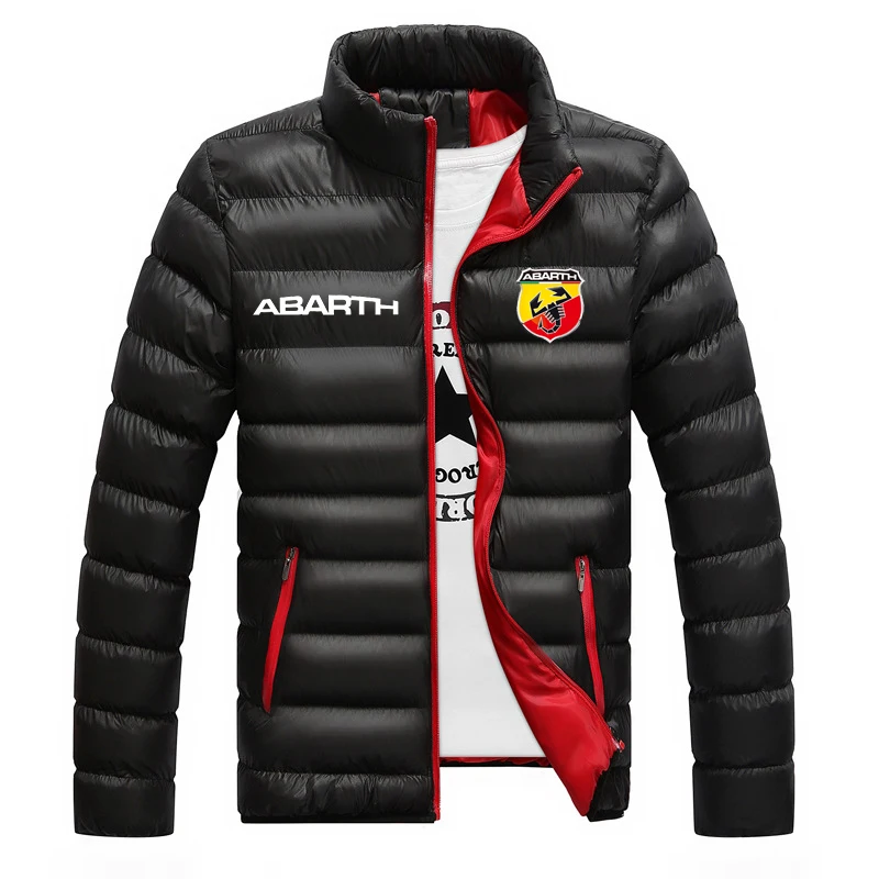 2023 ABARTH Custom Cotton Men\'s Comfortable Winter Warm jackets Solid Color Printed Zipper Coats College Hoodies