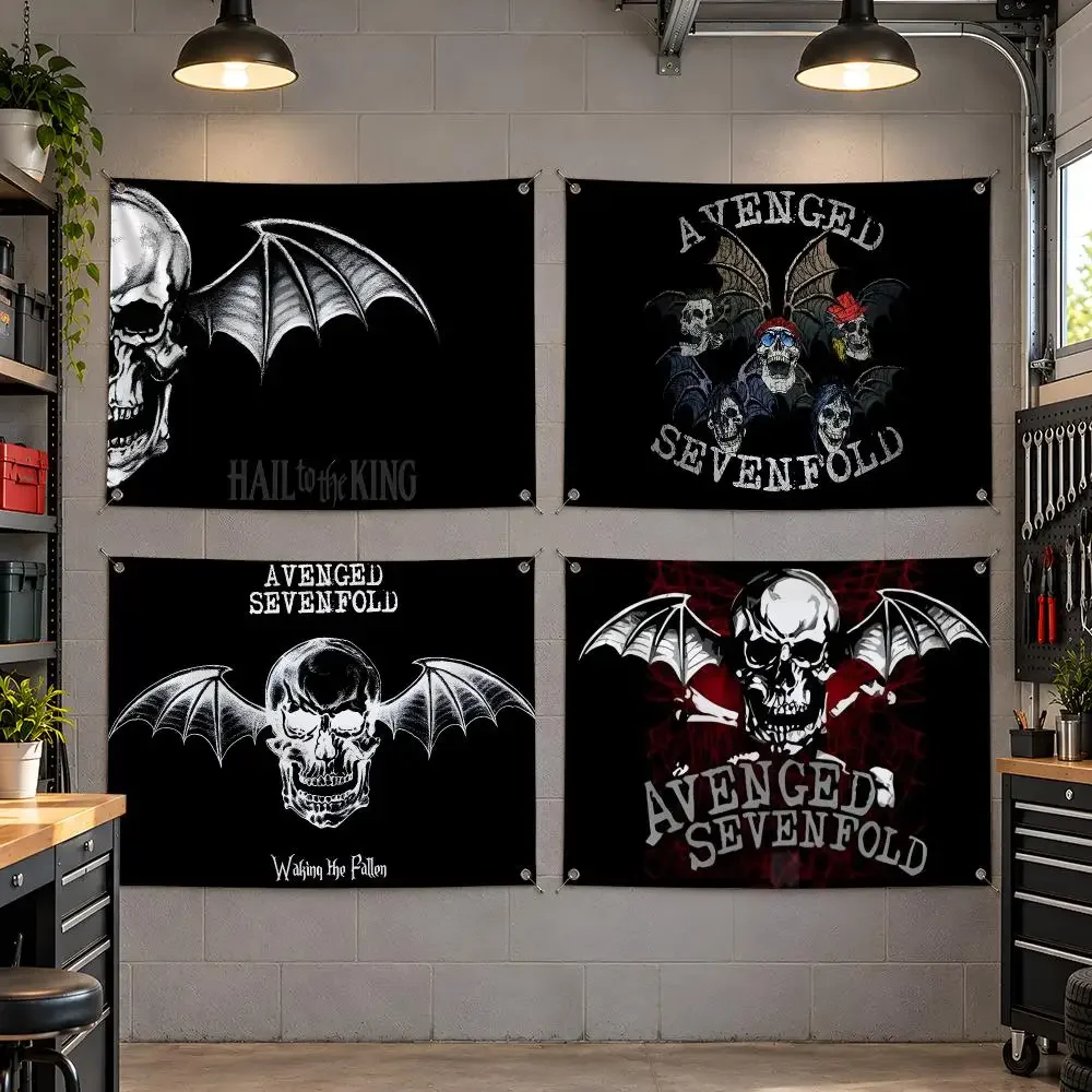Band Heavy Metal Avenged Sevenfold Flags Fan Flag Banner Outdoor Camping Backyard Lawn Garden Patio Party Decor Gift