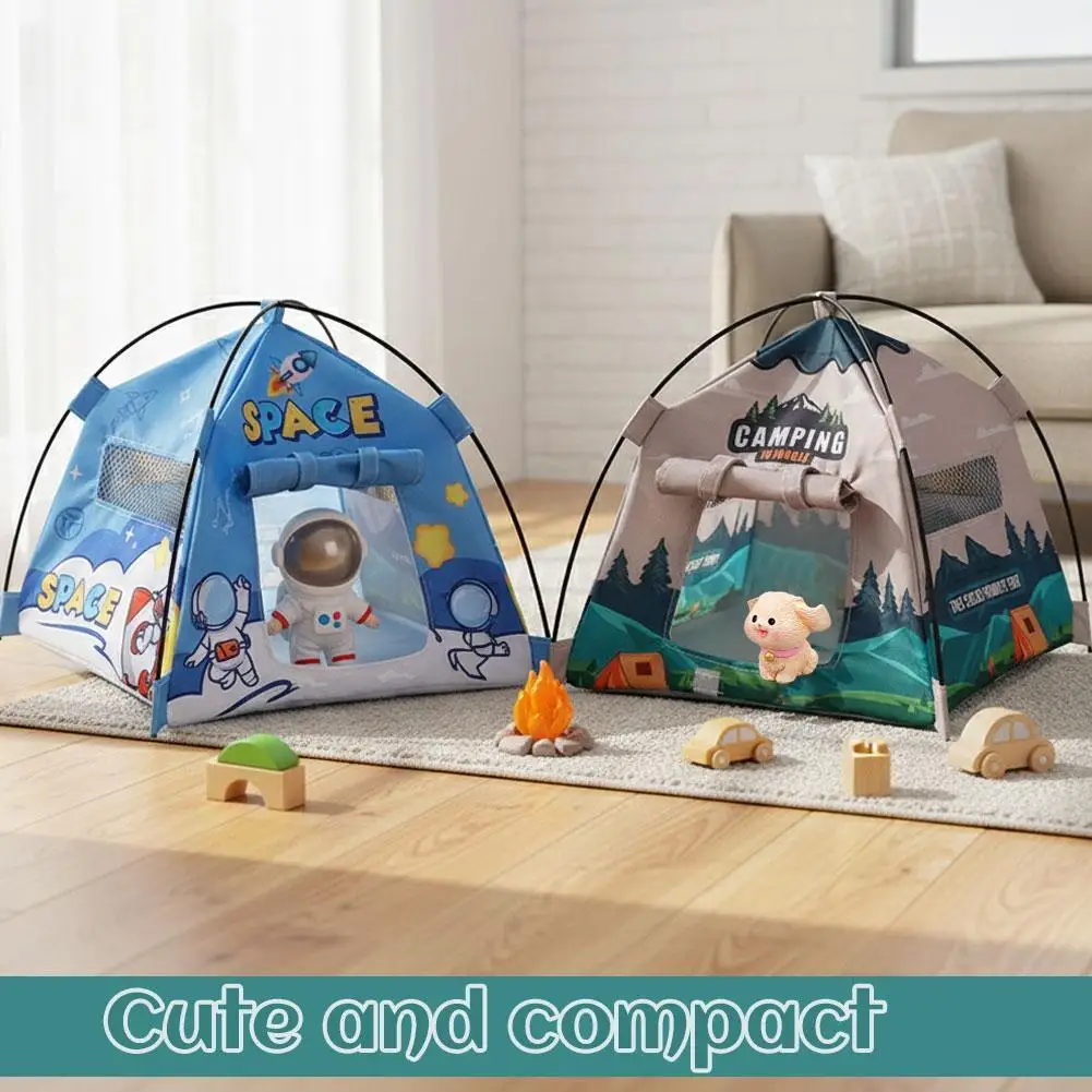 Dollhouses Miniature Camping Tent, 6.7 Inch Realistic Doll House Tent, Handmade Mini Tent For Diorama Displays