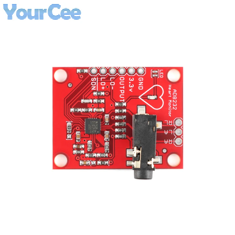 AD8232 ECG Measurement Pulse Heart Rate Monitor Sensor Module Kit with 3 Electrodes Wires for Arduino