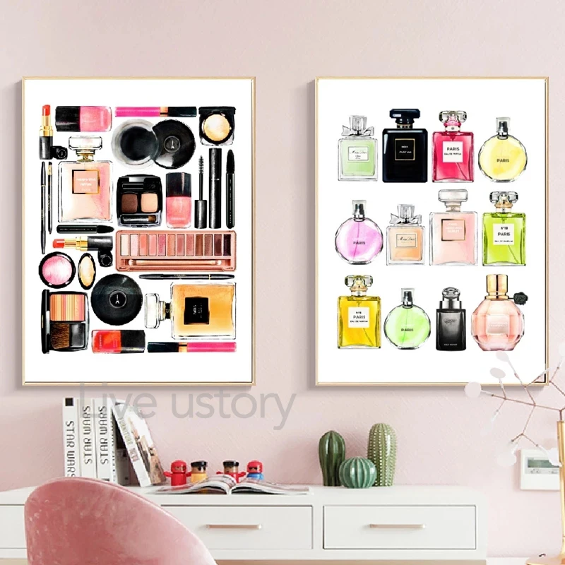 Eyelashes Fashion Print Wall Art Decor , Modern Minimalist Beauty Product Lashes Poster Canvas Painting Girl Room Makeup Art