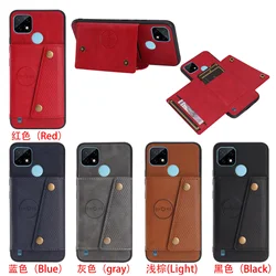 Realme C25S C25 C12 Flip Leather Back Cover Portemonnee Kaartsleuven Houder op Realme C12 C25 C25S Shell Cases