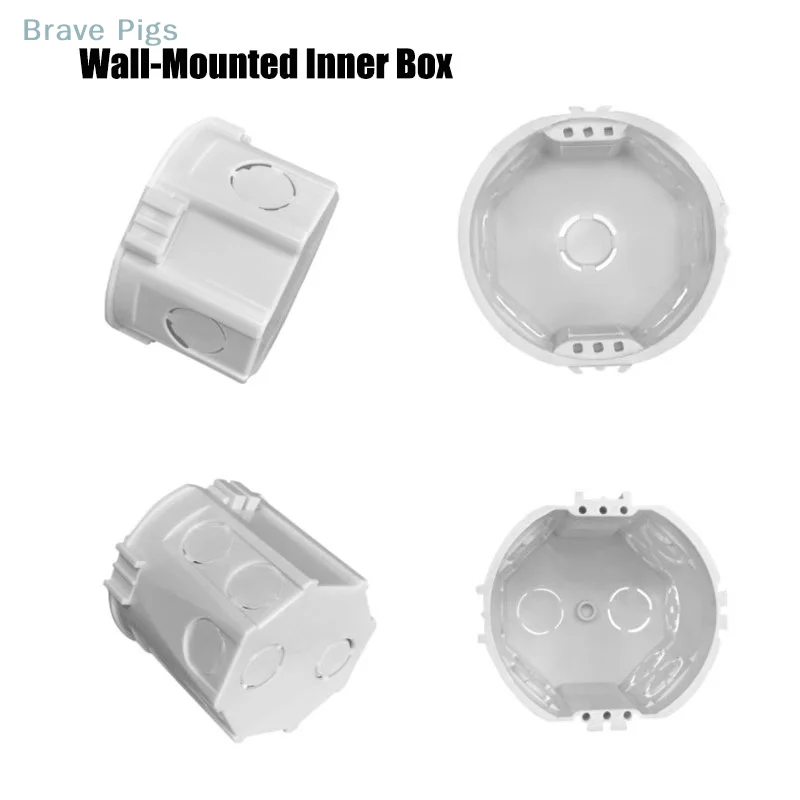 Wall Mounting White Box Internal Cassette For EU Standard Switch And Socket