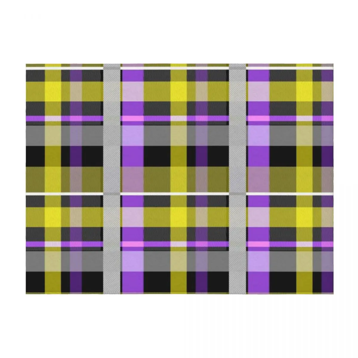 

nonbinary flag check Throw Blanket Loose Moving Custom wednesday Blankets