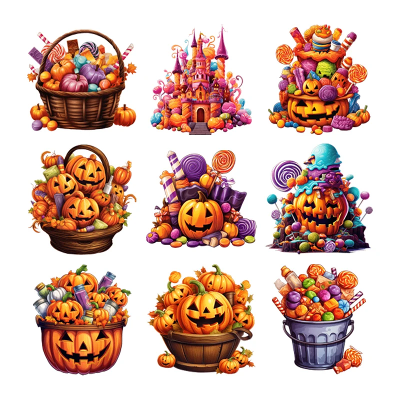 

Hello Fall Season Pumpkin Designs Autumn Sweater Weather Washable DTF Transfer Stickers Ready To Press For Clothing Decoration