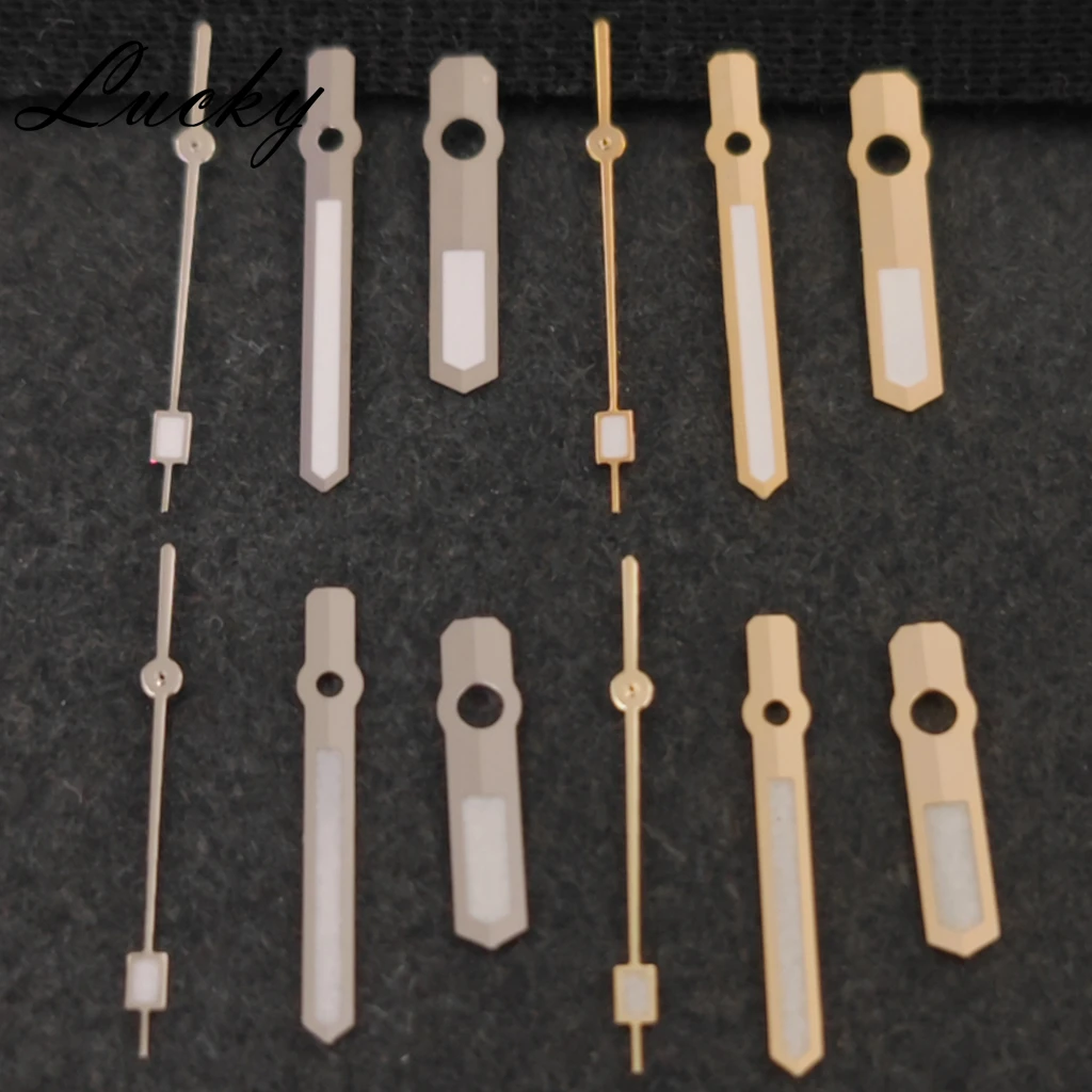  ﻿ Silver/Gold High Quality NH35 Watch Hand Green Luminous/BGW9 Luminous for NH35 NH36 Movement Replacement Parts