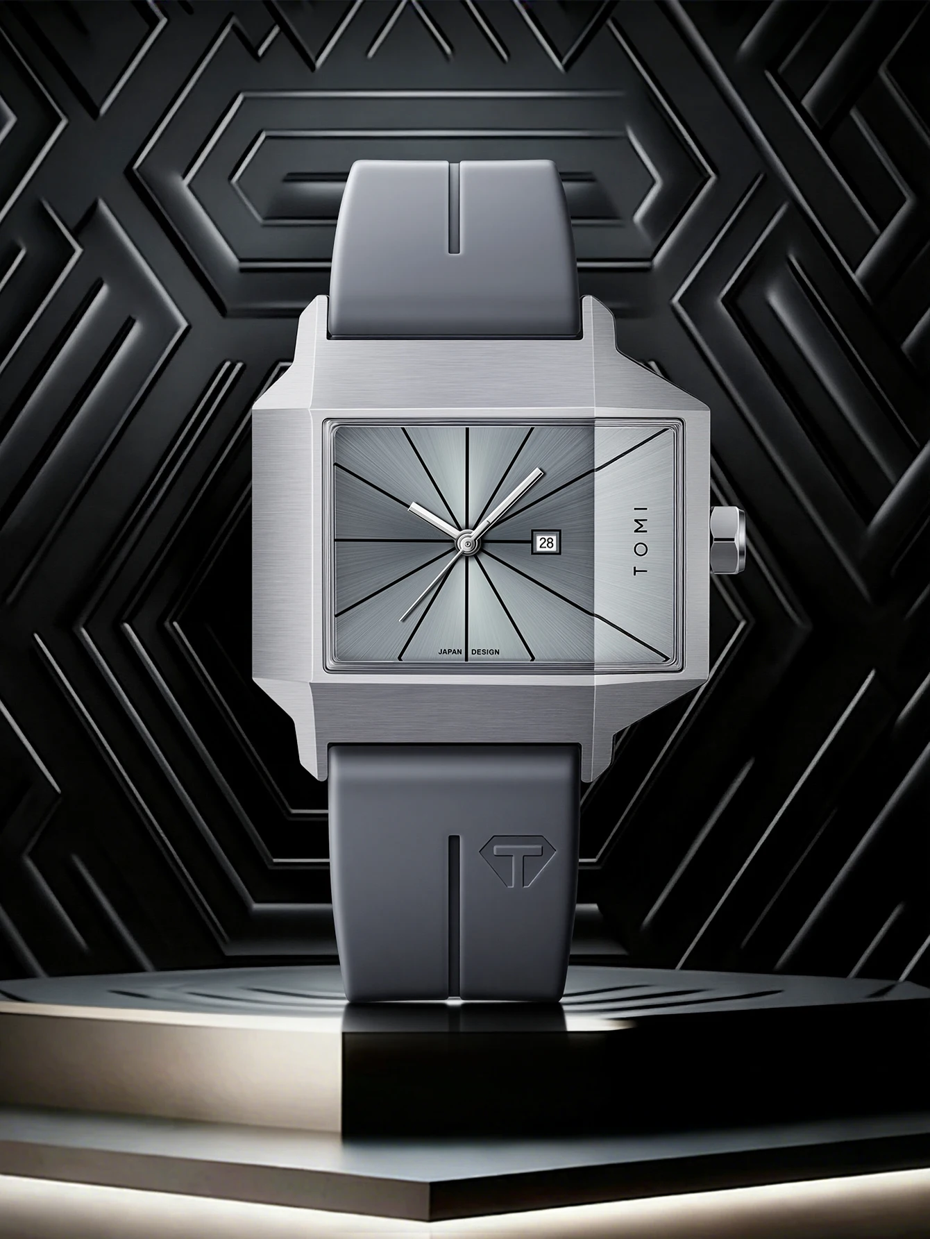 TOMI Schlichte Herrenuhr mit neuem Kalender, Quarz-Business-Mode-Armbanduhr, strukturiertes Herren-Geschenk – Detail 14