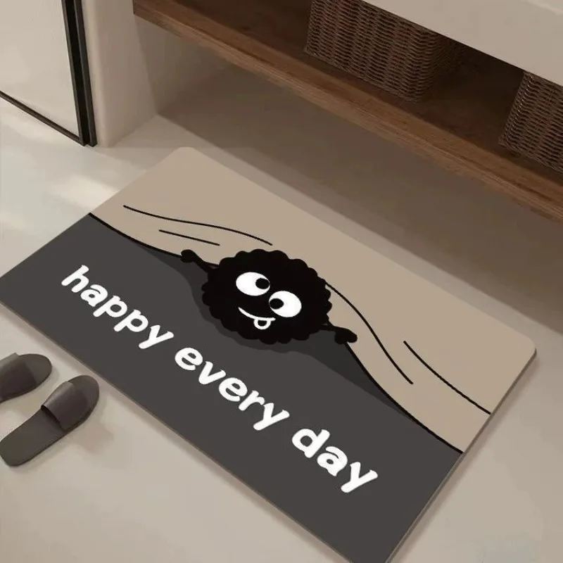 متعة ومبتكرة ممسحة غرفة المعيشة مقاومة للبقع الكرتون السجاد بالوعة الحمام حوض الاستحمام الجانب المضادة للانزلاق البساط ديكور المنزل