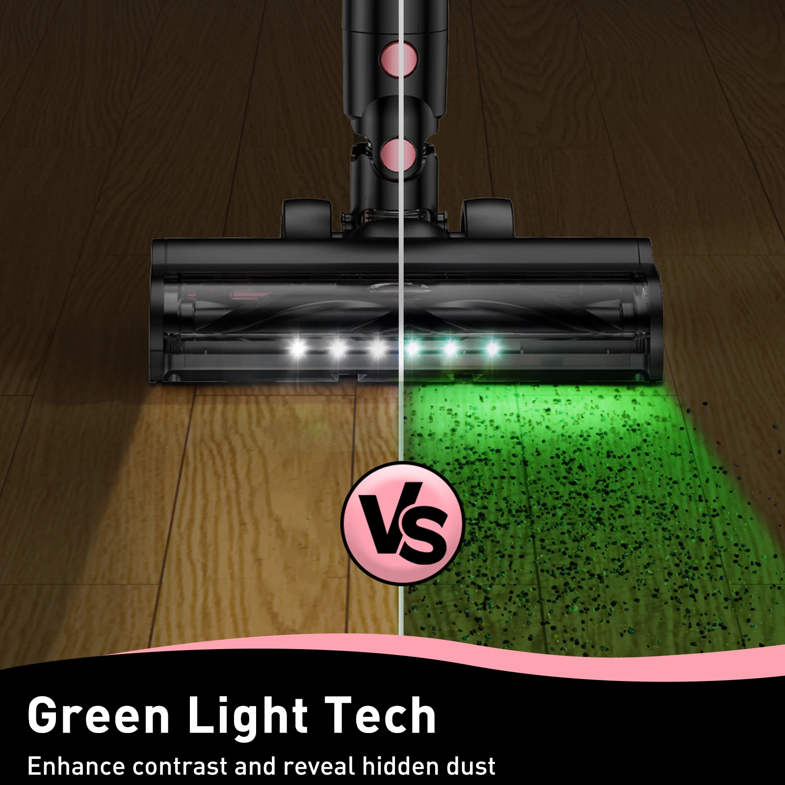 Cordless Vacuum Cleaner, 8 in 1 40Kpa Powerful Suction, LED Display, 3 Suction Modes, 45Mins Lightweight Vacuum Cleaner for Home