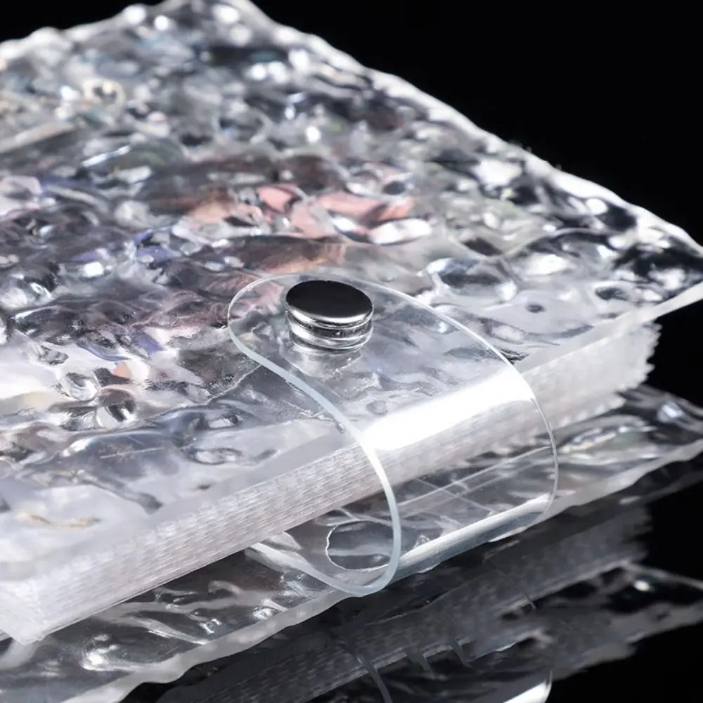 Water Ripple Transparent Desktop Photo Album Loose-leaf Picture Display Idol Photo Album 3inch 1/4 Grids