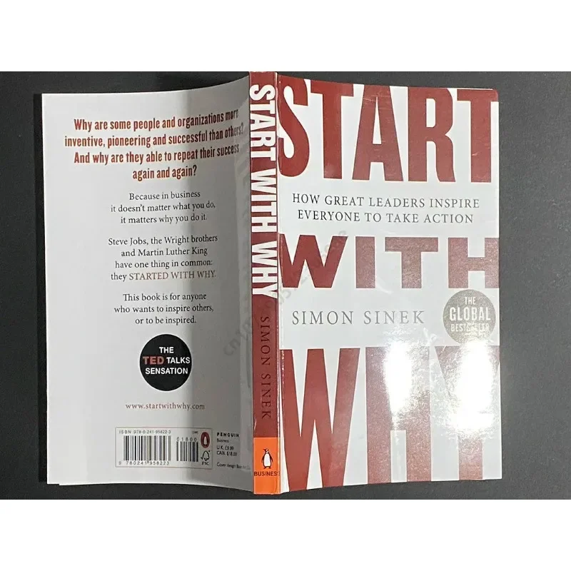 Start with Why By Simon Sinek How Great Leaders Inspire a todos para tomar libros de acción de novelas económicas y de gestión