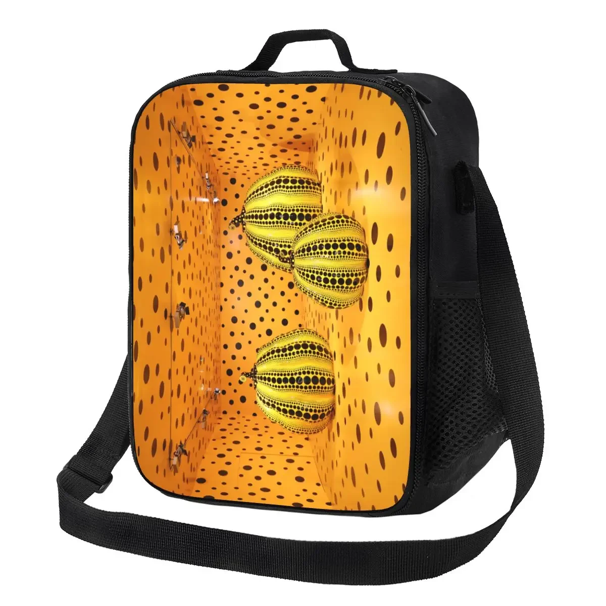 Yayoi Kusama Pumkin Abstract Art Thermal Insulated Lunch Bag Lunch Tote for Kids School Children Multifunction Bento Food Box