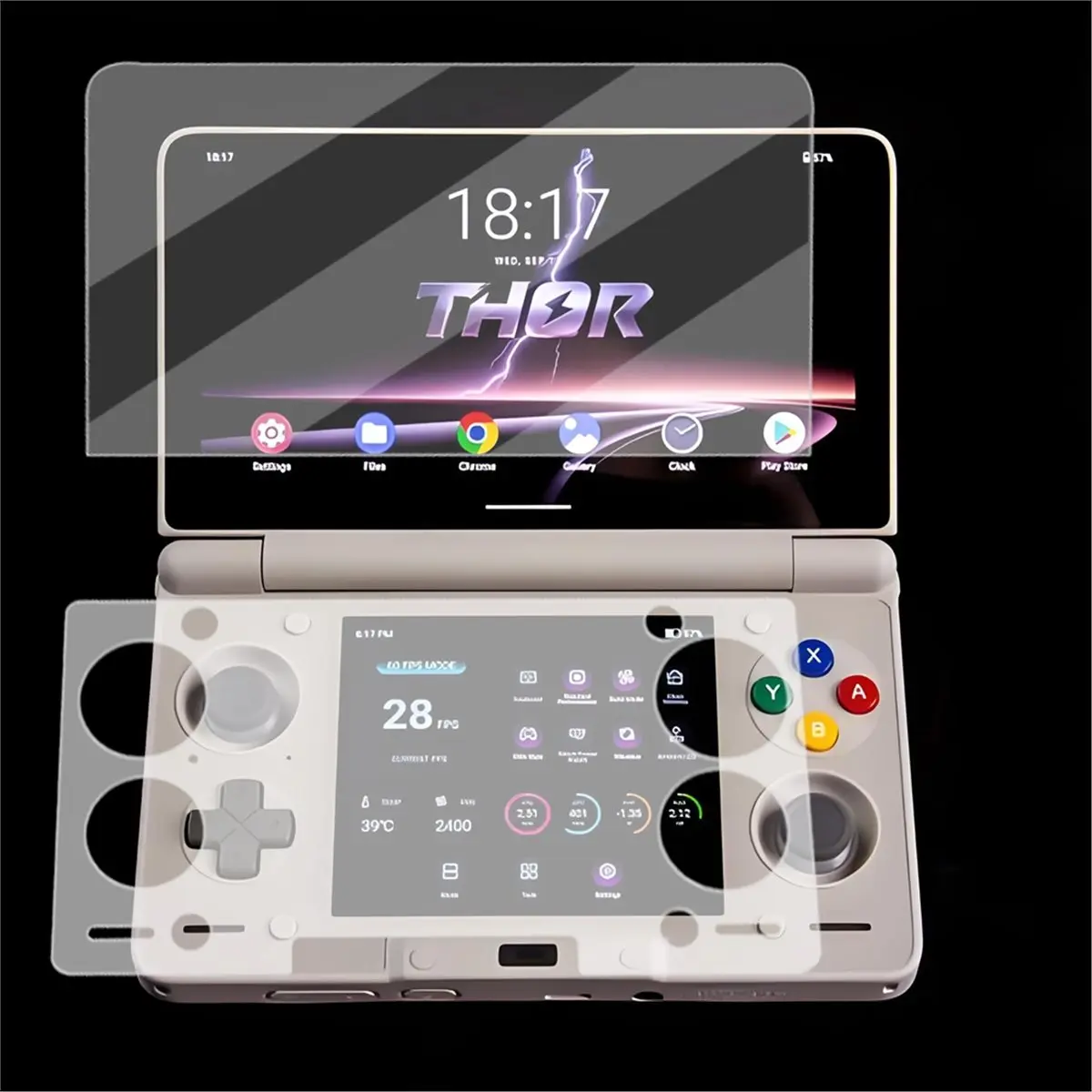 TCE Tempered Glass Screen Protector for Game Console Upper+Lower Screen Dual Screen HD Glass Screen Protectors