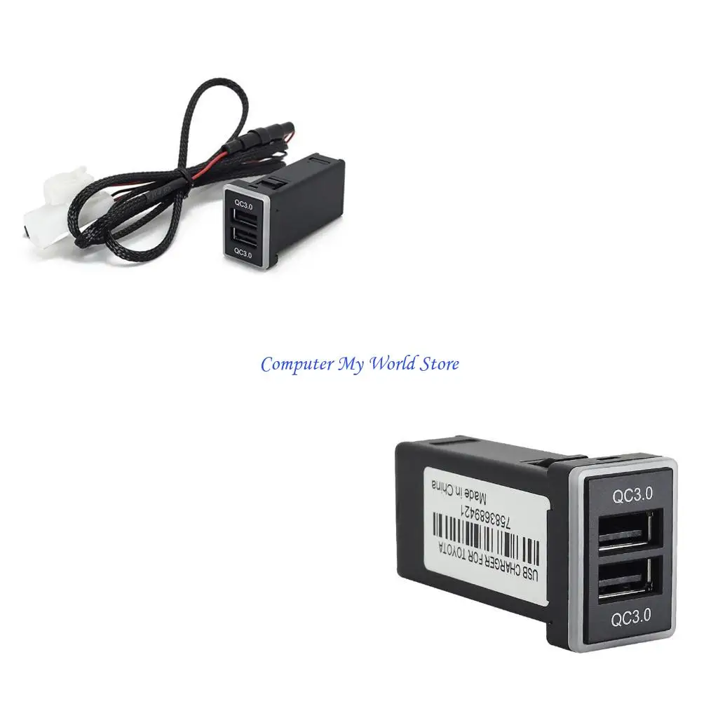 

Dual QC3.0 USB -интерфейс -розетка быстрое автомобильное зарядное устройство для мобильных телефонов