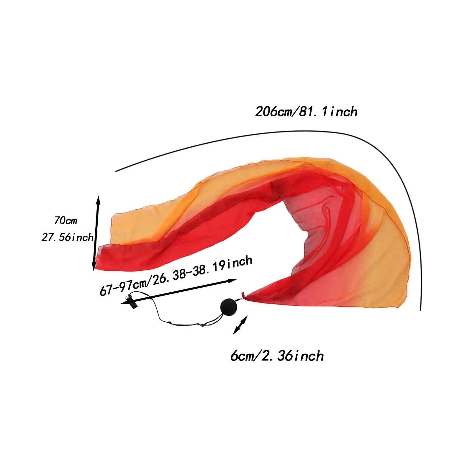 Zestaw do tańca brzucha: streamery poi, piłki do rzucania, imitacja lk do tańca, styl Halloween, model B