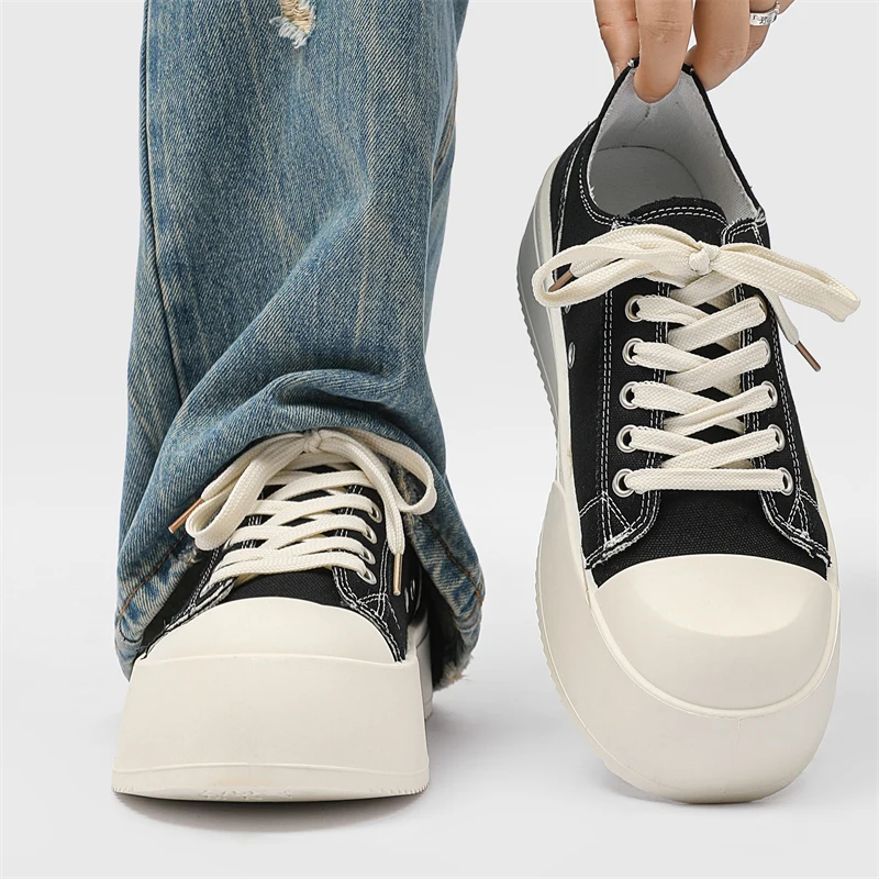 

Big-head Derby Shoes for Men Are Breathable, Thick-soled, Height-increasing, Casual and Versatile Sneakers for Spring and Summer