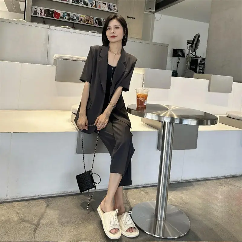 

Casual Thin Ninepoint Commuting Suit Pants for Fat Women And Girls Wide Leg Special Comfortable plus Size Men's Clothing