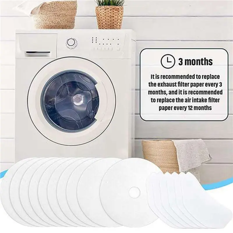 60 Pieces Clothes Dryer Exhaust Filter,Universal Portable Dryer Lint Filter Replacement For Panda/Magic Chef/Sonya/Avant-AT30