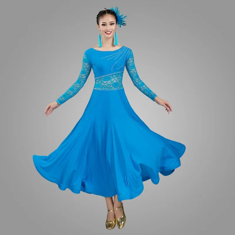 2024 New Modern Dance Dress Ballroom Clothing Womens Female Long Skirts Practice Wear Waltz Tango Cocktail Girls Prom Customize