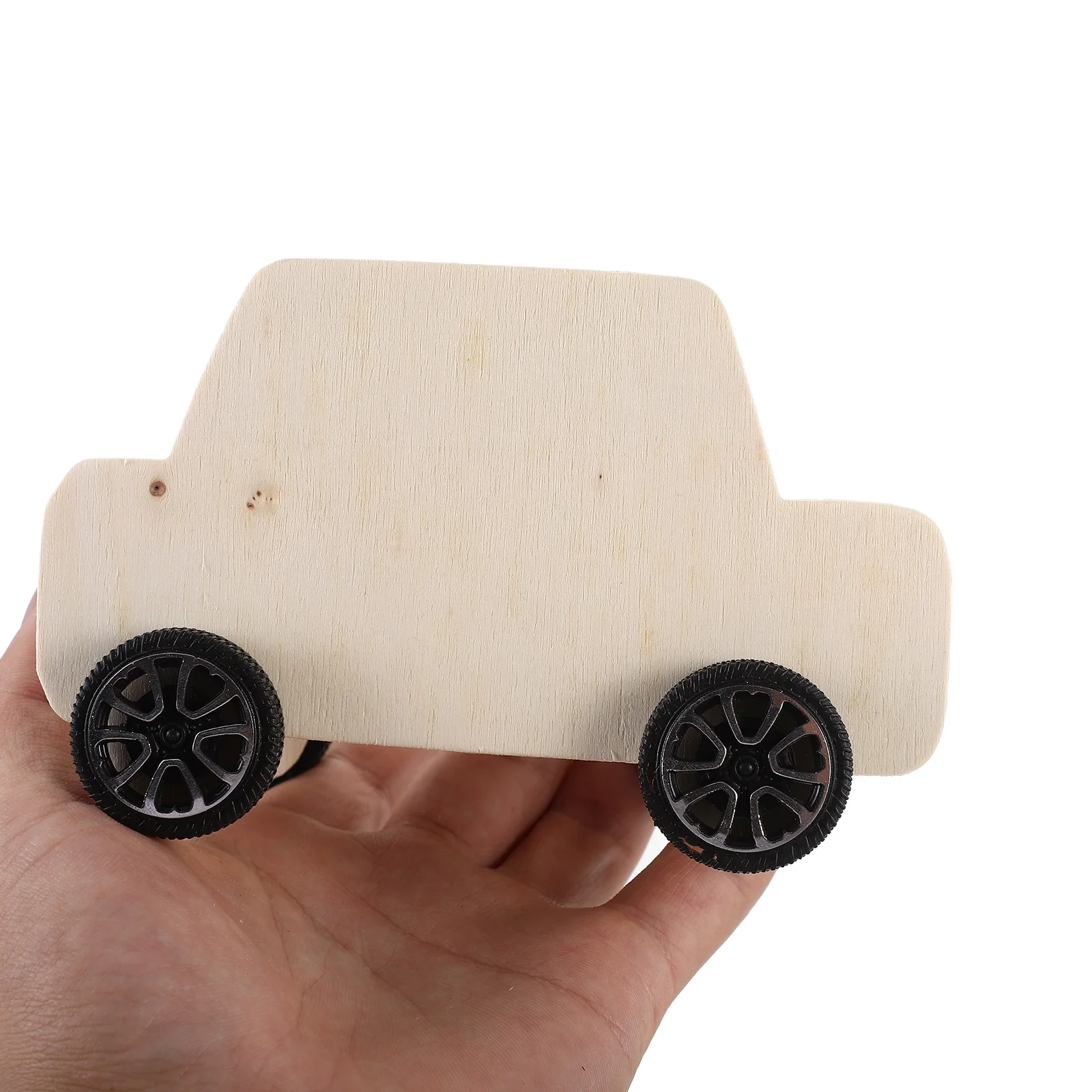 Vaguelly 2 قطعة وعاء توفير المال الخشبي الخيزران حصالة على شكل حيوان للأطفال البنك الأبيض شكل سيارة الجنين الملحقات #1