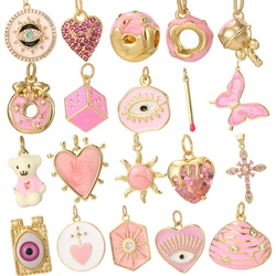 Cute Heart Charms for Jewelry Making Diy Earrings Designer Bracelet Necklace Pendant Jewelry Making Golden Butterfly Charm Dijes